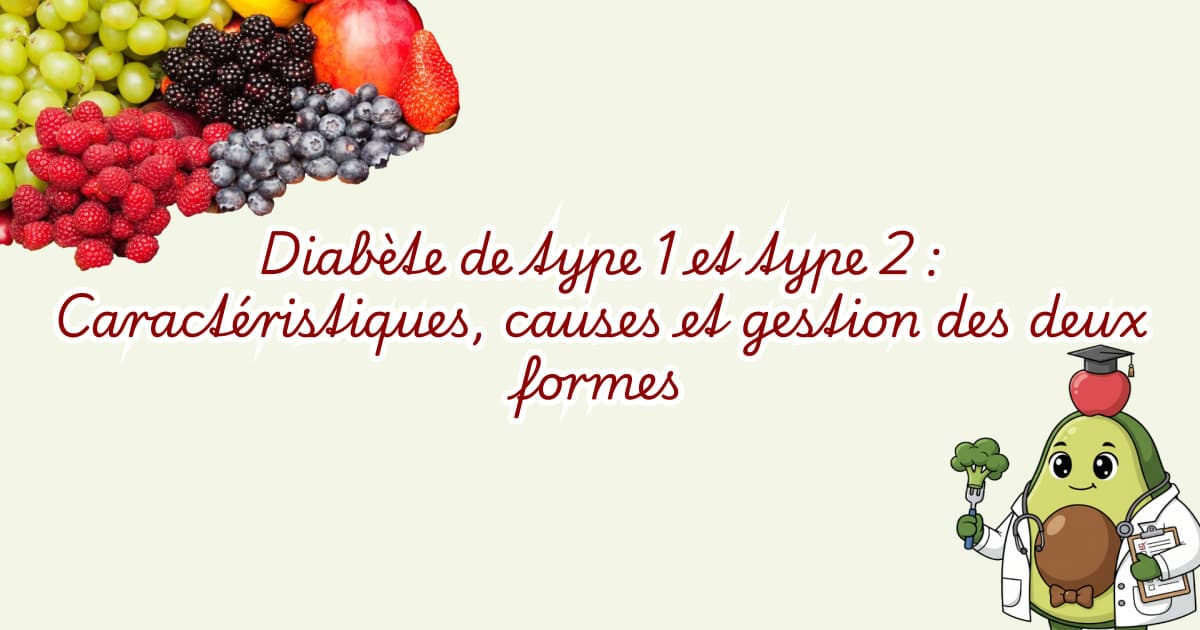 Diabète de type 1 et type 2 : Caractéristiques, causes et gestion des deux formes
